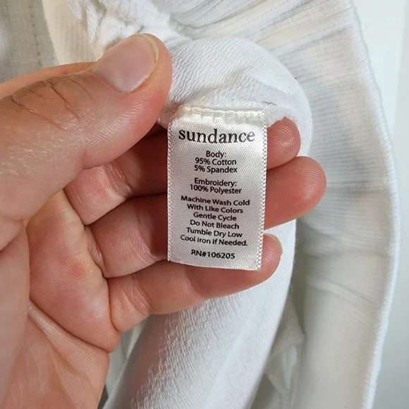 Sundance Faded Fields Joggers White Blue Embroidered Size XXL - Picture 4 of 16